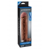 Коричневая насадка с кольцом Perfect 2 Extension with Ball Strap - 19 см. - Pipedream - в Симферополе купить с доставкой
