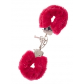 Металлические наручники с красной меховой опушкой METAL HANDCUFF WITH PLUSH RED - Dream Toys - купить с доставкой в Симферополе