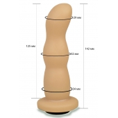 Телесная рельефная насадка Harness - 14,2 см. - LOVETOY (А-Полимер) - купить с доставкой в Симферополе