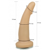 Телесная гладкая насадка Harness - 14,7 см. - LOVETOY (А-Полимер) - купить с доставкой в Симферополе