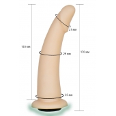 Телесная гладкая насадка-фаллоимитатор Harness - 17 см. - LOVETOY (А-Полимер) - купить с доставкой в Симферополе
