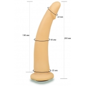 Телесная гладкая насадка-фаллоимитатор Harness - 20 см. - LOVETOY (А-Полимер) - купить с доставкой в Симферополе