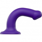 Фиолетовый фаллоимитатор-насадка Strap-On-Me Dildo Dual Density size M - 18 см. - Strap-on-me - купить с доставкой в Симферополе