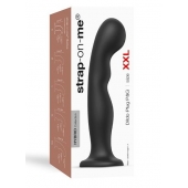 Черная насадка Strap-On-Me Dildo Plug P G size XXL - Strap-on-me - купить с доставкой в Симферополе