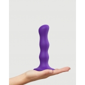 Фиолетовая насадка Strap-On-Me Dildo Geisha Balls size M - Strap-on-me - купить с доставкой в Симферополе