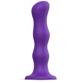 Фиолетовая насадка Strap-On-Me Dildo Geisha Balls size M - Strap-on-me - купить с доставкой в Симферополе