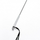 Черный кожаный стек с гладкой ручкой - 55 см. - Crazy Handmade - купить с доставкой в Симферополе