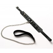 Черный ошейник с шипами и поводком - Crazy Handmade - купить с доставкой в Симферополе