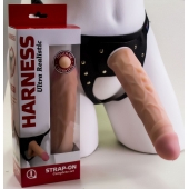 Насадка-фаллос в комплекте с трусиками Harness - 21,6 см. - LOVETOY (А-Полимер) - купить с доставкой в Симферополе
