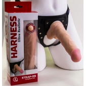 Страпон Harness из двух предметов: регулируемые трусики и насадка-фаллос - 17,5 см. - LOVETOY (А-Полимер) - купить с доставкой в Симферополе