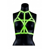 Портупея Bra Harness с неоновым эффектом - размер L-XL - Shots Media BV - купить с доставкой в Симферополе