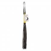 Черная плеть с желтой рукоятью Boundless Flogger - 69,25 см. - California Exotic Novelties - купить с доставкой в Симферополе