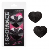 Черные пэстисы в форме сердечек Heart Pasties - California Exotic Novelties - купить с доставкой в Симферополе