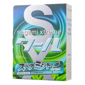 Презервативы Sagami Xtreme Mint с ароматом мяты - 3 шт. - Sagami - купить с доставкой в Симферополе