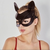 Коричневая кожаная маска  Кошечка - Sitabella - купить с доставкой в Симферополе