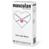 Ультрапрочные презервативы Masculan Ultra Safe Black - 10 шт. - Masculan - купить с доставкой в Симферополе