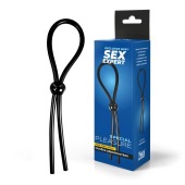 Черное силиконовое лассо с шариком для утяжки - Sex Expert - в Симферополе купить с доставкой