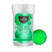 Лубрикант на масляной основе Hot Ball Beija Muito с ароматом мяты (2 шарика по 3 гр.) - HotFlowers - купить с доставкой в Симферополе