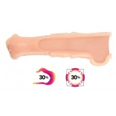 Телесная фантазийная насадка на член Cock Sleeve Size L - KOKOS - в Симферополе купить с доставкой