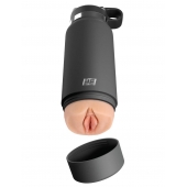 Серый мастурбатор в виде бутылки F*ck Flask - Pipedream - в Симферополе купить с доставкой