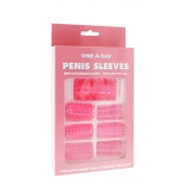Набор из 7 розовых насадок на пенис ONE-A-DAY PENIS SLEEVES PINK - Seven Creations - в Симферополе купить с доставкой