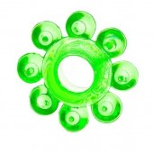 Зеленое эрекционное кольцо-цветок - Toyfa Basic - в Симферополе купить с доставкой