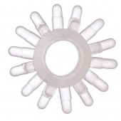 Прозрачное гелевое эрекционное кольцо с шипиками - Toyfa Basic - в Симферополе купить с доставкой