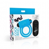 Голубое эрекционное виброкольцо 28X Remote Control Vibrating Cock Ring   Bullet - XR Brands - в Симферополе купить с доставкой