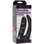 Черная насадка-фаллоимитатор для двойной стимуляции Double Penetrator - 16 см. - Doc Johnson - купить с доставкой в Симферополе
