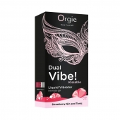 Съедобный жидкий вибратор Dual Vibe! со вкусом клубничного джина с тоником - 15 мл. - ORGIE - купить с доставкой в Симферополе