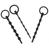 Набор из 3 черных силиконовых уретральных стимуляторов Training Set - Orion - купить с доставкой в Симферополе