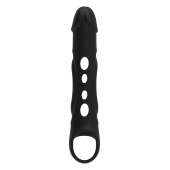 Черная насадка-удлинитель Vibrating Extender With Remote с вибрацией - Dream Toys - в Симферополе купить с доставкой