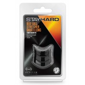 Черное эрекционное кольцо на мошонку Beef Ball Stretcher Snug X Long - Blush Novelties - в Симферополе купить с доставкой