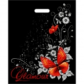 Черный пакет Glamour с вырубной ручкой (38х47 см) - Сима-Ленд - купить с доставкой в Симферополе