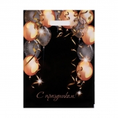 Пакет с вырубной ручкой и принтом в виде шариков (30х40 см) - Сима-Ленд - купить с доставкой в Симферополе