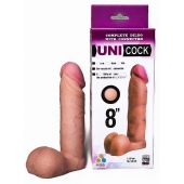 Фаллическая насадка для страпона UNICOCK 8  - 20 см. - LOVETOY (А-Полимер) - купить с доставкой в Симферополе