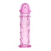 Розовая насадка фаллической формы - 12,5 см. - A-toys - в Симферополе купить с доставкой