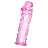 Розовая насадка фаллической формы - 12,5 см. - A-toys - в Симферополе купить с доставкой