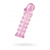 Розовая насадка на пенис с шипами - 12,5 см. - A-toys - в Симферополе купить с доставкой