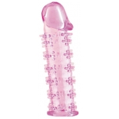 Розовая насадка на пенис с шипами - 12,5 см. - A-toys - в Симферополе купить с доставкой