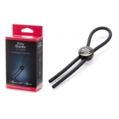 Тёмно-серое эрекционное кольцо с зажимом Again and Again Adjustable Cock Ring - Fifty Shades of Grey - в Симферополе купить с доставкой