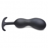 Черный массажер простаты с утяжелителями Premium Silicone Weighted Prostate Plug XL - 20,8 см. - XR Brands - в Симферополе купить с доставкой