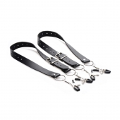 Ремни с зажимами для половых губ Spread Labia Spreader Straps with Clamps - XR Brands - купить с доставкой в Симферополе