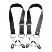 Ремни с зажимами для половых губ Spread Labia Spreader Straps with Clamps - XR Brands - купить с доставкой в Симферополе