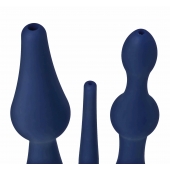 Набор из 3 универсальных насадок для анального душа Universal 3 Piece Silicone Enema Attachment Set - XR Brands - купить с доставкой в Симферополе