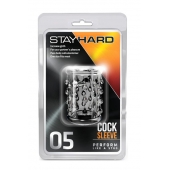 Прозрачная насадка с капельками STAY HARD COCK SLEEVE 05 CLEAR - Blush Novelties - в Симферополе купить с доставкой