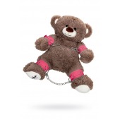 Бондажный набор: бурый мишка с розовыми оковами и наручниками - Pecado - купить с доставкой в Симферополе