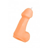 Оранжевая свеча в форме пениса - 47 гр. - Pecado - купить с доставкой в Симферополе