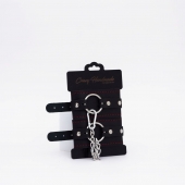Черно-красные кожаные оковы - Crazy Handmade - купить с доставкой в Симферополе