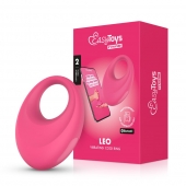 Розовое интерактивное эрекционное виброкольцо Leo - Easy toys - в Симферополе купить с доставкой